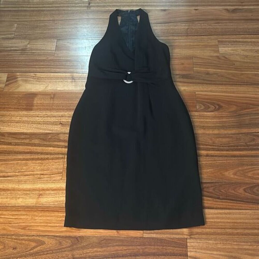 Donna Morgan black sleeveless dress‎ work business cocktail party